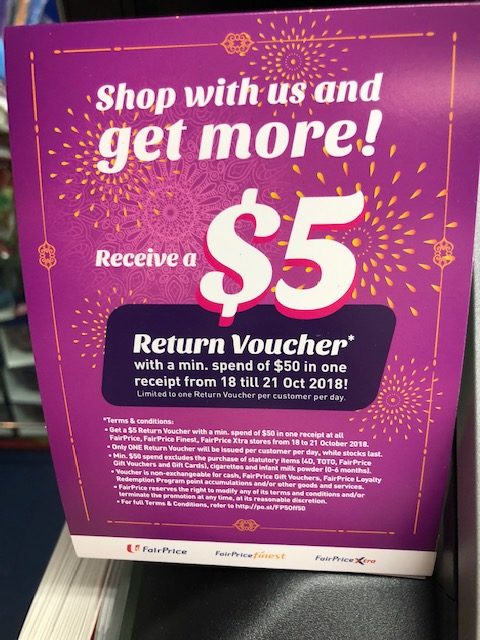 Ntuc : Receive $5 Return Voucher With Minimum Spending Of $50